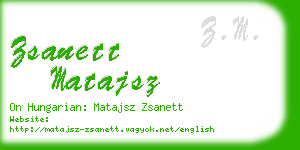 zsanett matajsz business card